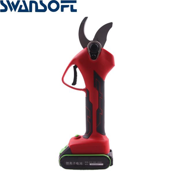 Swansoft 3.2CM Electric Pruning Scissors Shears with 21V 2.5Ah battery for vineyards and orchards