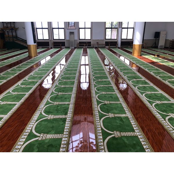 Machine-Made Axminster Carpet for Mosque Church Washable Wool/Nylon Fireproof Hallway