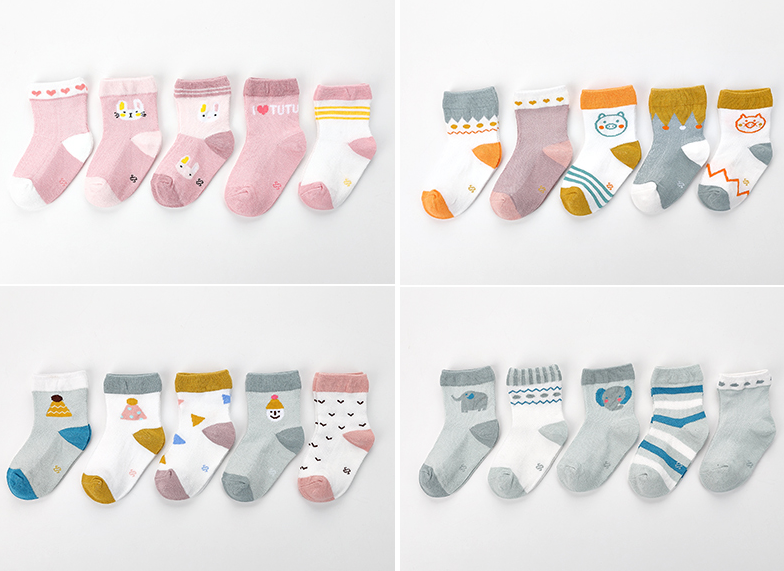 Anti - Bacterial Kids Colorful Socks , Toddler Athletic Socks With Logo Custom