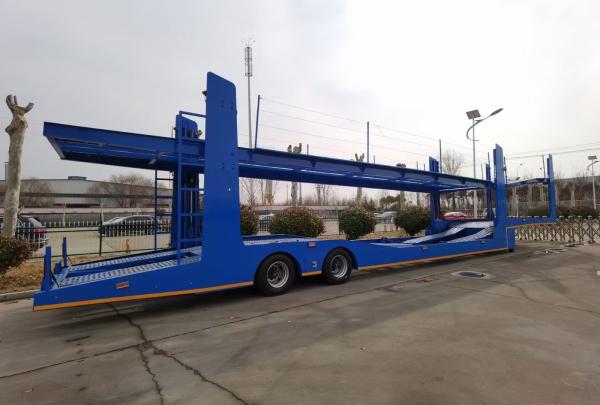 12 Tires European 3 Axle Double-Deck Hydraulic Lifting Truck SUV Carcarrier Semi-Trailer