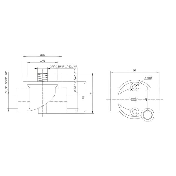 YL Oil Filter Base 3/4