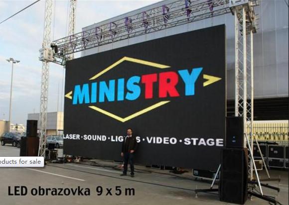 DVI VGA Rental LED Display Full Color Outdoor Ultra Slim for Video Advertising IP67