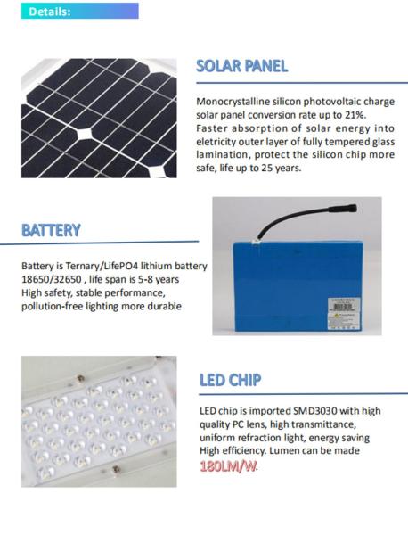 Outdoor Solar Powered Street Lights Lifepo4 Lithium Iron Phosphate Battery Manufacturer Price