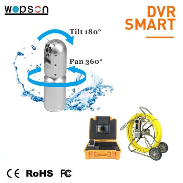 China factory video inspection camera with 360 degree pan tilt camera in 400ft push cable