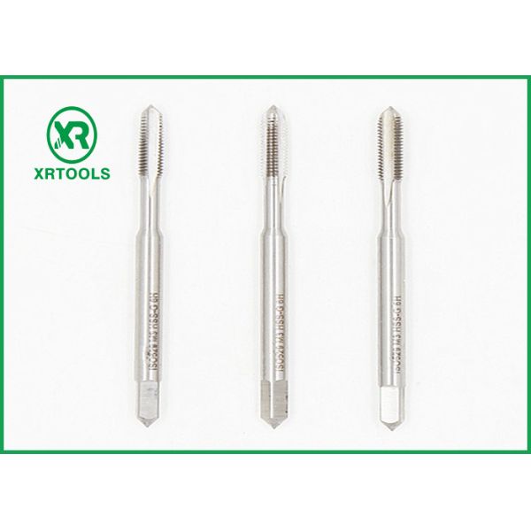 Straight Flute Hand Thread Tap , 6H Tolerance Metric Plug Tap 62 - 66HRC Hardness