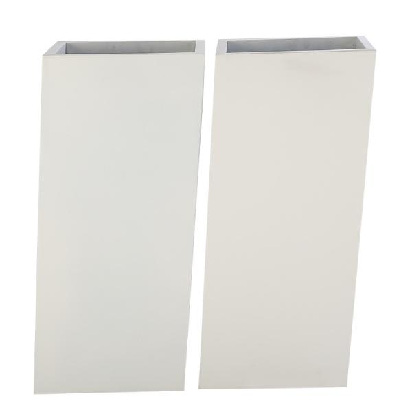 Slant Cuboid Opening 30*40cm Stainless Steel Planter 2pcs Per Set