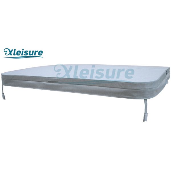 Light Grey Rectangle Spa Thermal Cover Vinyl Hot Tub Spa Covers For Wooden Hot Tub