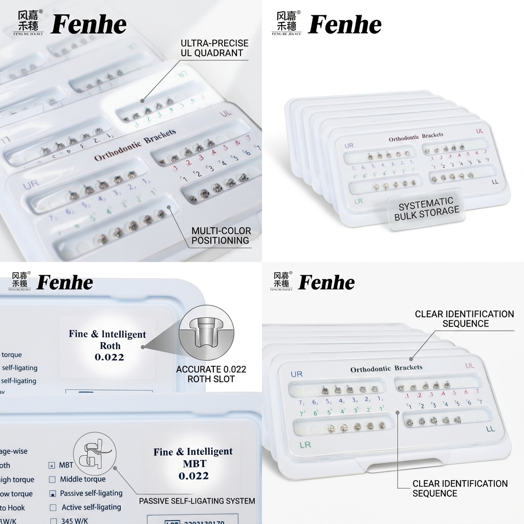 0.022 Slot Size Self Ligating Brackets with Stainless Steel Material and Low-profile Design for Optimal Orthodontic Results