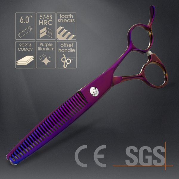 Professional Pet Grooming Shears 32 Teeth Pet Use Wear Resistance