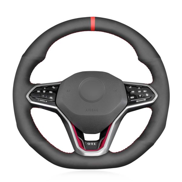 GOLF Suede Steering Wheel Cover for VW Golf GTI GTD GTE R 8 Tiguan Touareg Arteon R-Line