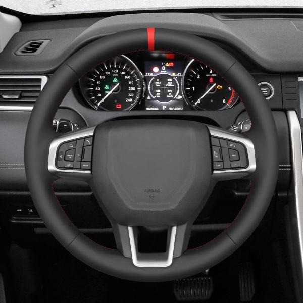Accessories of Cars Hand Stitched Genuine Leather Steering Wheel Cover for Land Rover Discovery Sport (L550) 2015-2019
