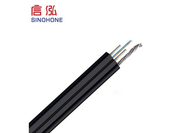 FTTH Aerial Duct Drop Indoor Fiber Optic Cable Bow Type Self Supporting Stretch Proof