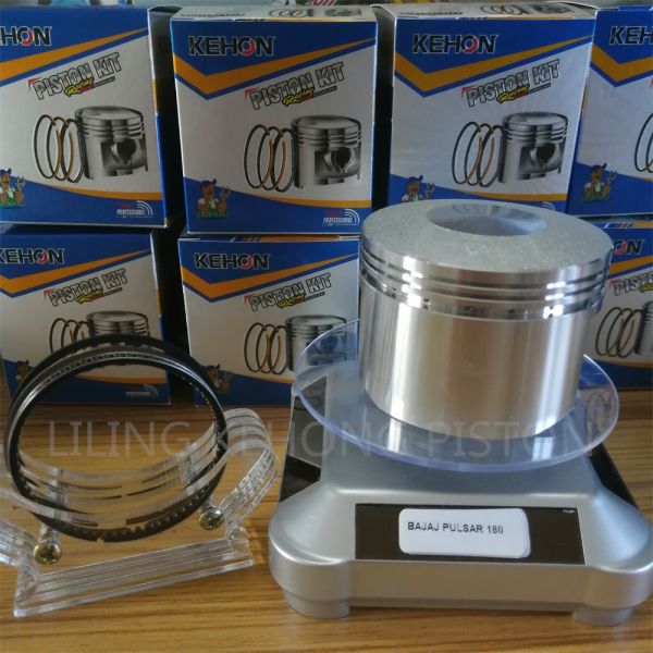 142g Engine BAJAJ Piston Kit Fit BAJAJ180 Aluminum Alloy Silver