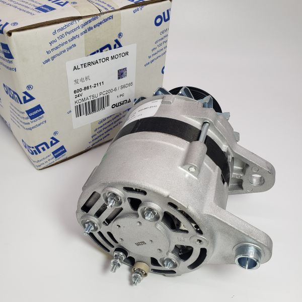 600-861-2111 24V Excavator Alternator For KOMATSU PC200-6 S6D95