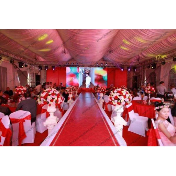 Wind Resistant Large Canopy Tent For Wedding Waterproof Outdoor White Aluminum