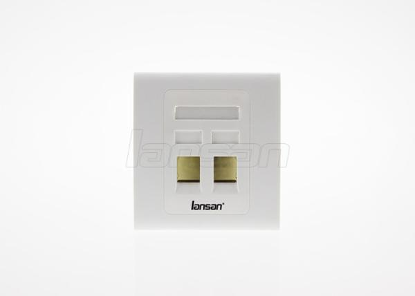 Two Port Wall Outlet RJ45 Network Patch Panel Faceplate 86*86 Type UL Approval