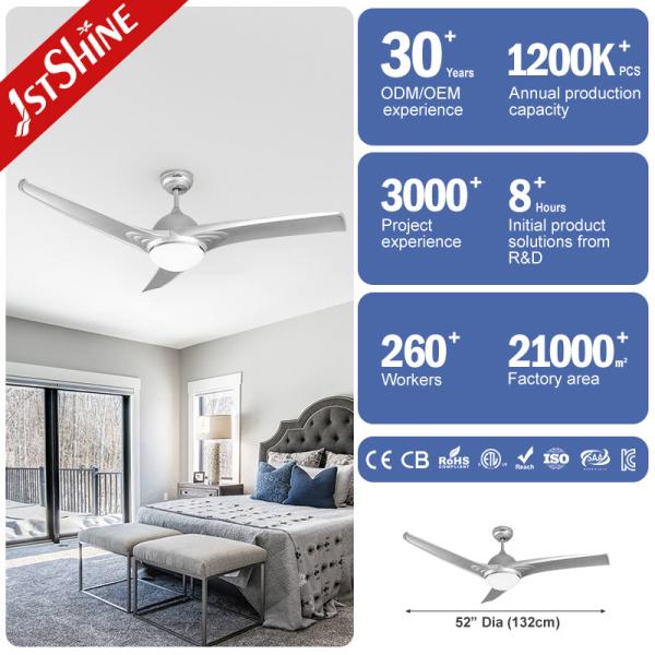 60±5W Silver Color 52 Ceiling Fan with Light and Remote Control within Your Budget
