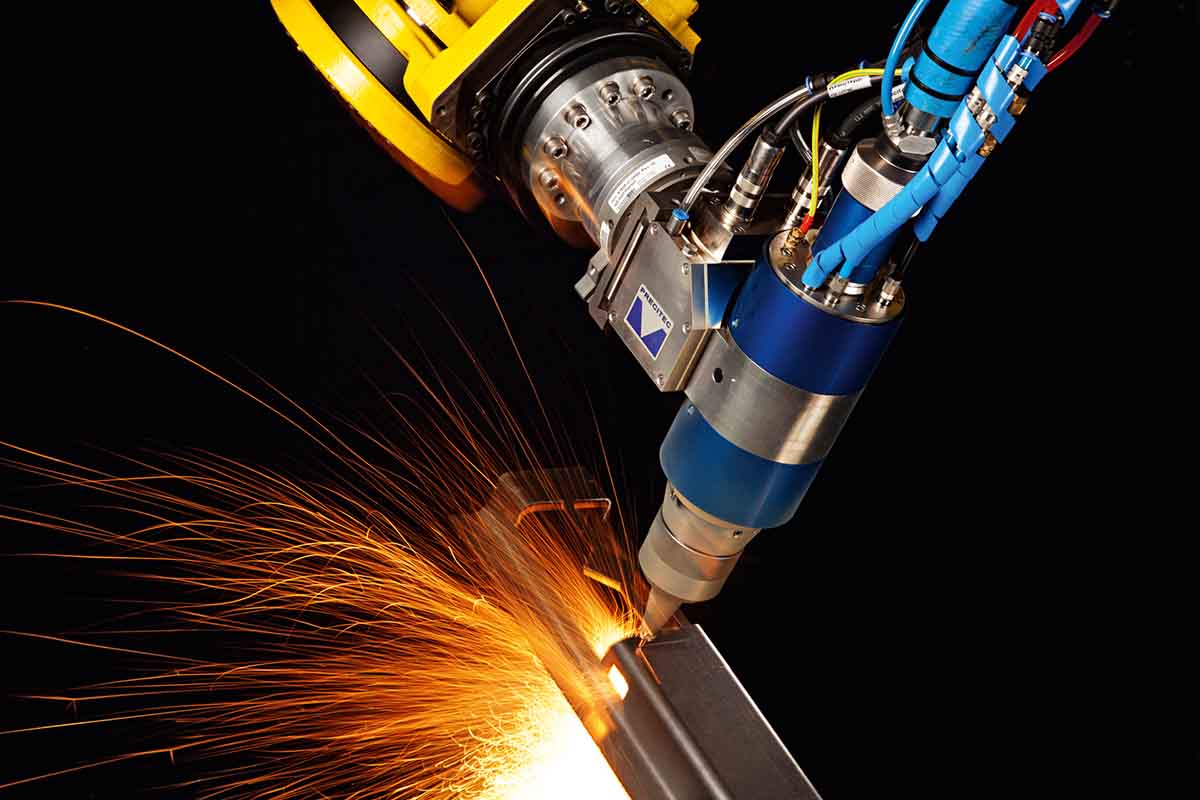 Робот 3D Precitec SolidCutter головы автомата для резки лазера 4KW сложный