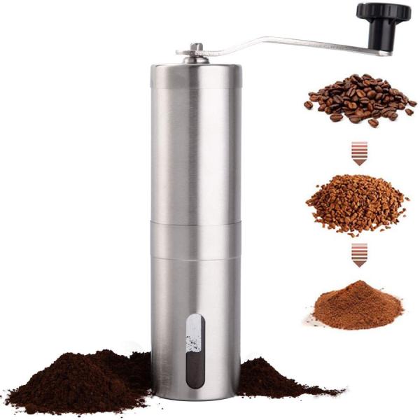 Stainless Steel Essential Barista Tools Manual Coffee Bean Grinder for Aeropress Drip Espresso