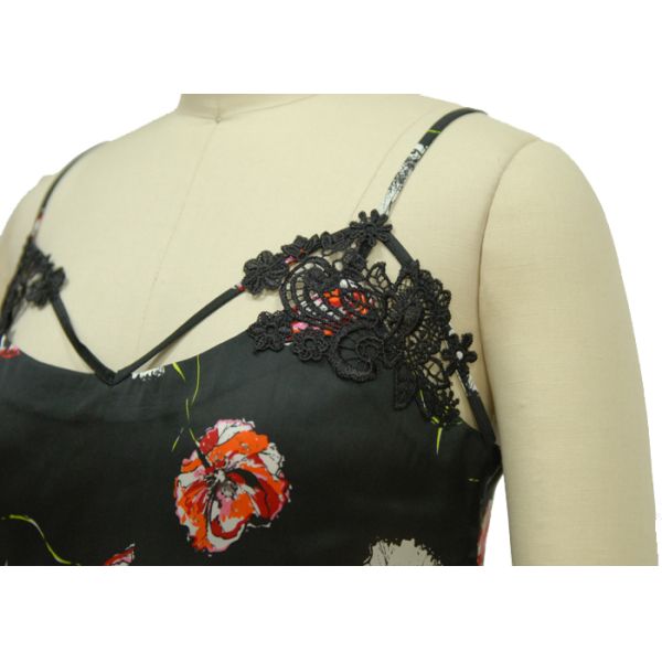 Sexy Silky Stylish Womens Comfy Loungewear , Satin Pajama Short Sets Strappy Top