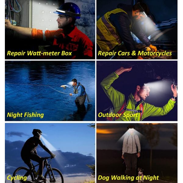 Водоустойчивый гибкий люмен света 12000 работы Headlamp USB 230 градусов перезаряжаемые