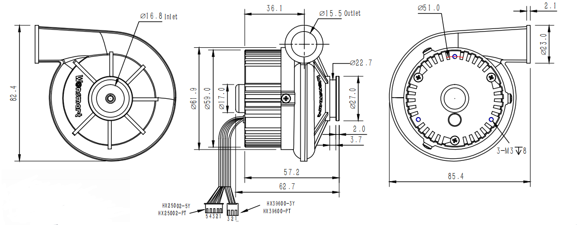 Высокоэффективный DC 24V вентилятор для медицинского оборудования