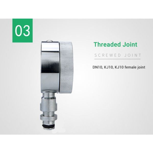 Insertion-Type DN10 KJ10 Thread Shockproof Mining Pressure Gauge CE Pressure Indicator