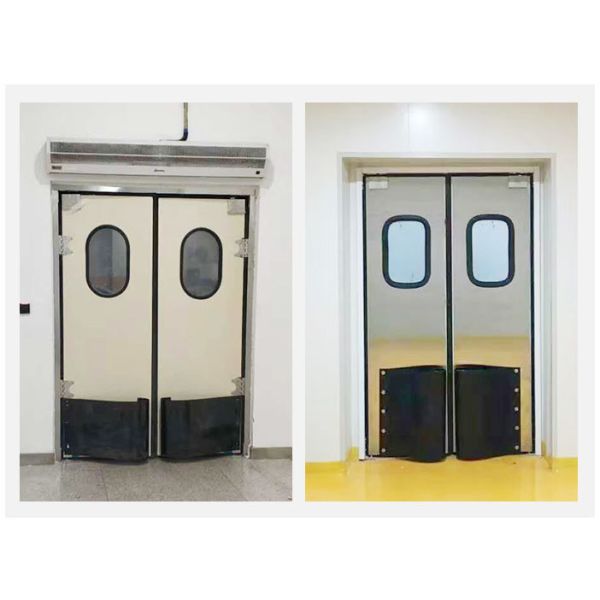 Anti Collision Metal Swinging Traffic Door SUS304 Stainless Steel 40mm Thickness