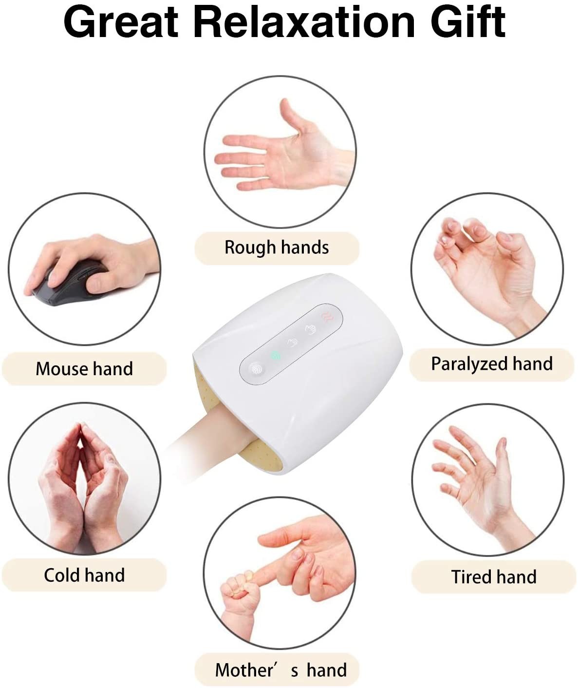 Massager руки бесшнурового инструмента массажа руки 1800mAh электрический с жарой