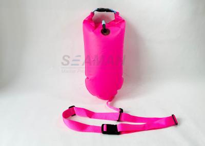 15L Pink Open Water Swim Safety Float Tow PVC Dry Bag For Swimmers Triathletes Kayakers Snorkelers