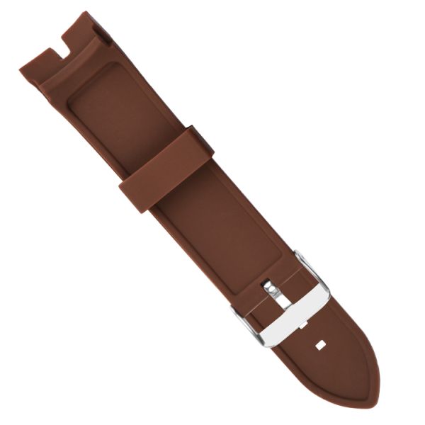 Лист текстурируют ремешки для часов людей резиновые, ремешок силикона 24mm