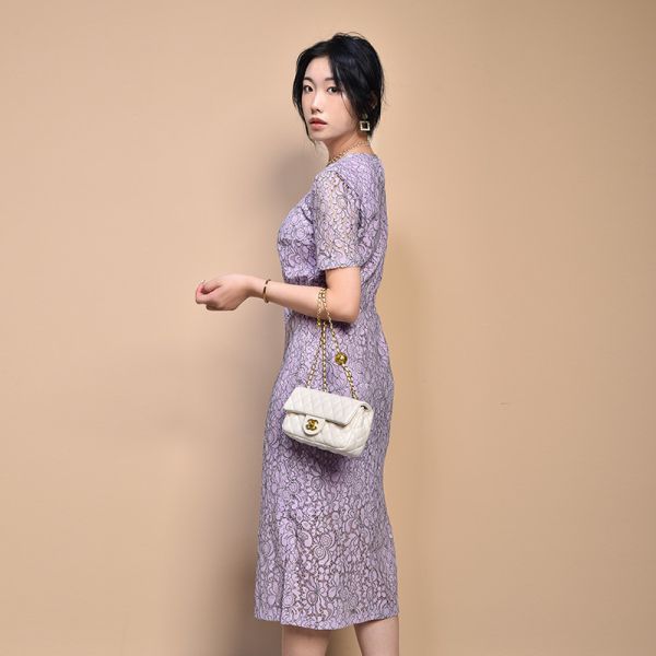 Concept Club 65% Nylon 35% Cotton Office Ladies Knitted Short Sleeve Dress