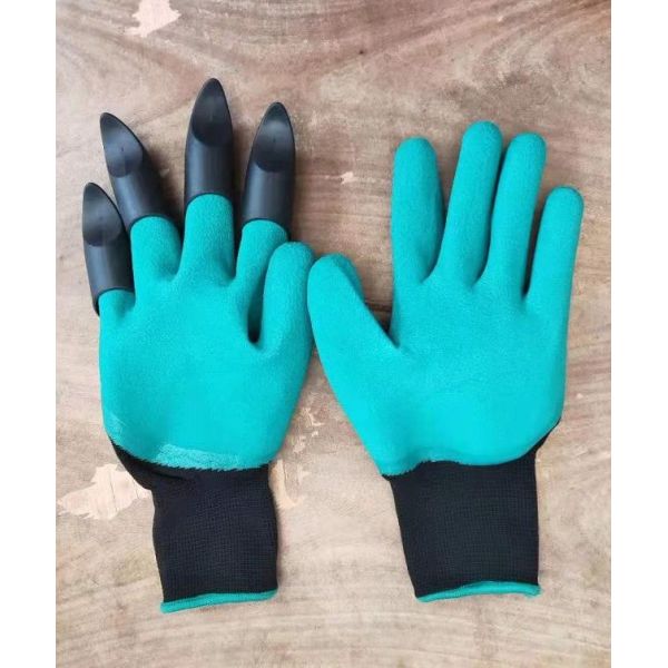 Natural Latex Garden Loose Claw Labor Gloves With Nylon Heart