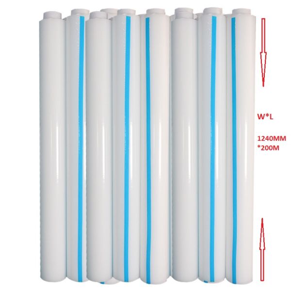 Película protectora de PE con impresión de logotipo de 2 colores, dureza suave y superficie lisa para protección de bordes de vidrio y metal