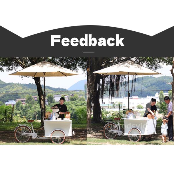 Mobile Food Bike Carts Bicycle Nuts Snack Food Cart with and Mobile Hot Dog Cart