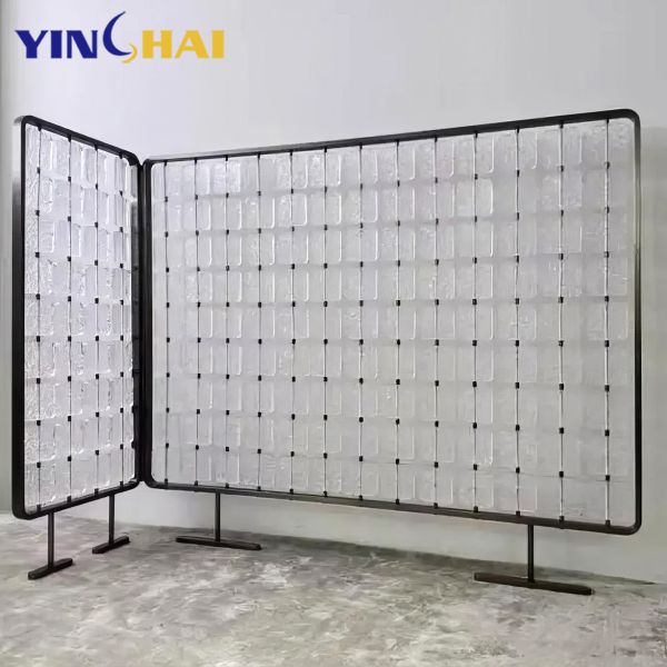 Foldable Stainless Steel Screen Partition Reception Room Modern Metal Room Divider