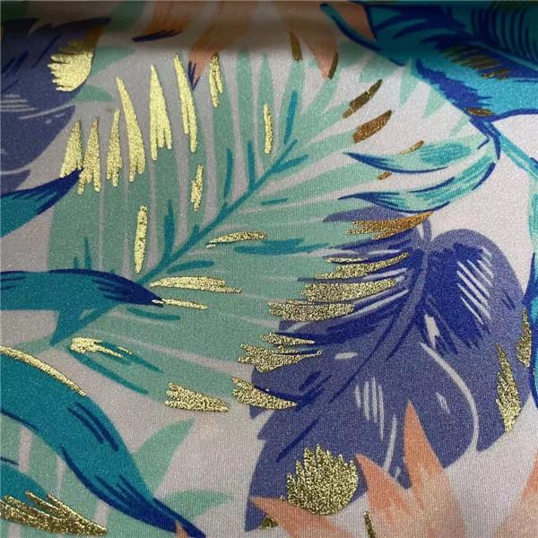 Soft Scuba 200gsm Sports Clothing Fabric 75D 40D 160cm Foiled