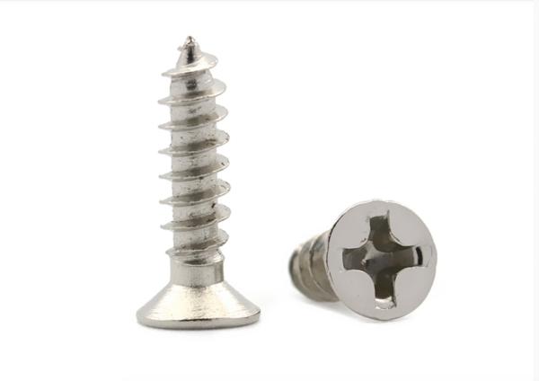 DIN7982 Stainless Steel Phillips Drive Flat Head Self Tapping Screws  Countersunk Head Pointed Screws