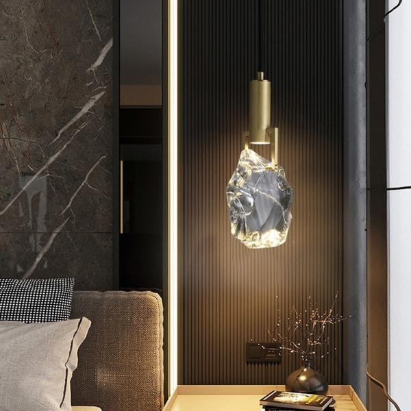 D12cm*H26cm Nordic Fancy Home Decoration Single Hanging Lighting Modern Crystal Chandelier Pendant Light