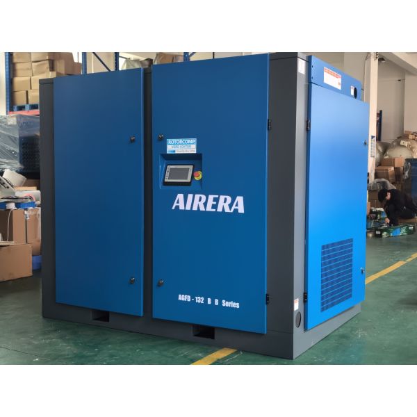 110KW Belt driven air-cooling oil inject screw compressor