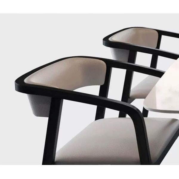 Scandinavian Oak Nordic Wooden Dining Chairs With Arm Home Antique 56x52x73cm