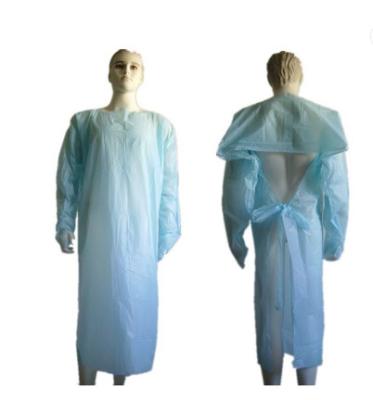 Medical Protective Cpe Plastic Surgical Gown Easy To Wear And Removal