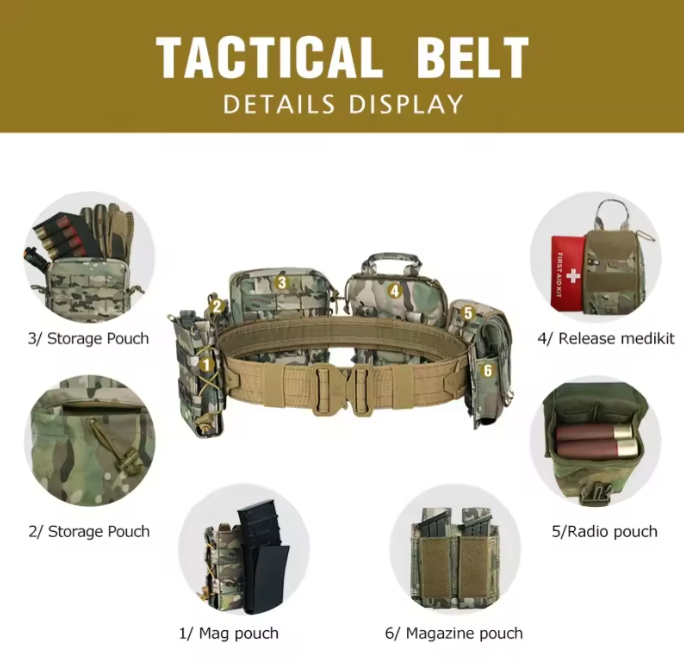 Equipo Tactico Регулируемая сумка для молей 6 штук набор полиэстерный камуфляж тактический пояс с магнитными пакетами