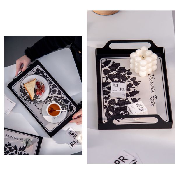 Рамадан керамическая поднос с золотым поясом ручки Ручно нарисованная Ид аль-Фитр фарфоровая тарелка