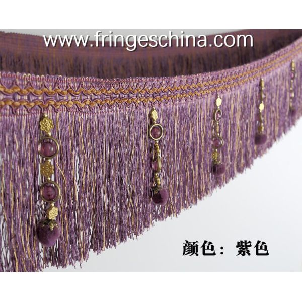 Handmade fashionable chain beads lace tassels fringes for curtain/sofa/pillow/stage decoration