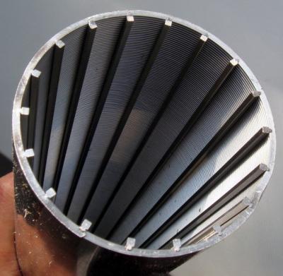 Johnson Wedge Wire Filter Screen V Wrap Pipe / Tube 200 500 700 1000 Microns Slot Size