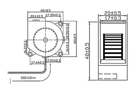 RoHS Approval 5V Mini DC Blower Fan , 40x40x20 Centrifugal Fan Industrial