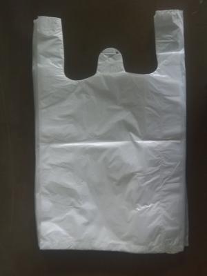 saco plástico Unprinted branco do t-shirt 15mic de 300+160*525mm - 1000/Case, material do HDPE