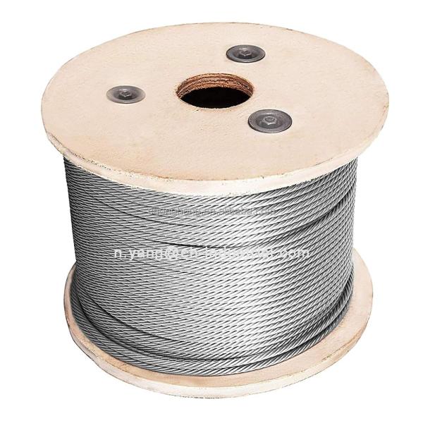 Type 316 câbles en acier inoxydable pour rails de pont matériel 250FT T316 câble d'avion 7x7/1x19/7x19 câble