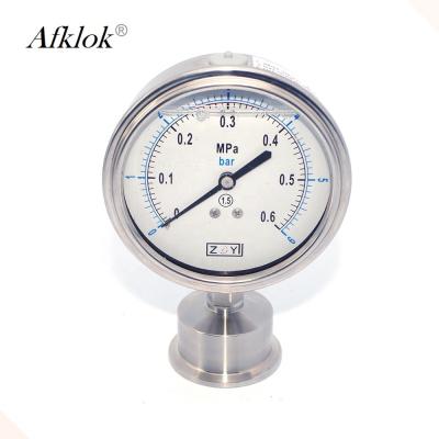 Manômetro de aço inoxidável do calibre de pressão do gás do diâmetro 63mm
